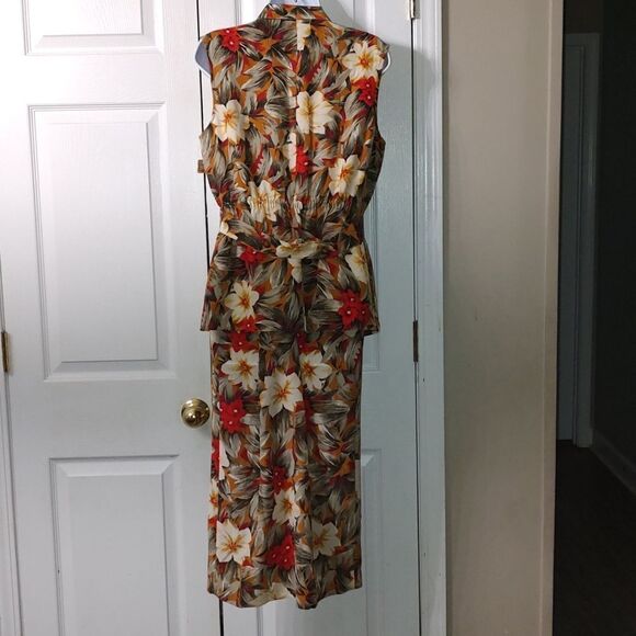 August Silk  100% silk  2 pc wrap skirt and blouse set   Sz 6/8  NWT - Picture 5 of 14